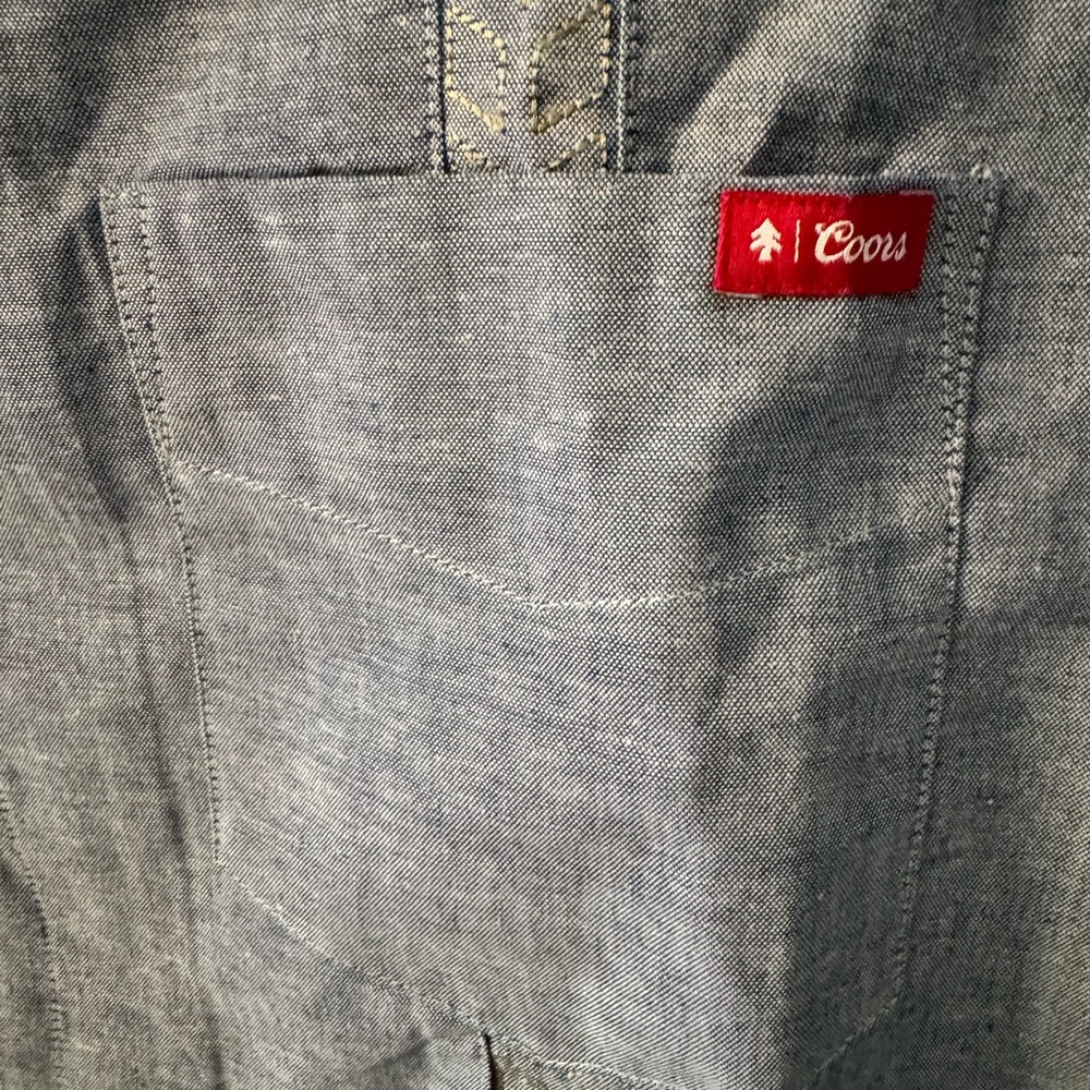 Huckberry Men's Blue Patchwork Button Down Shirt - image 4